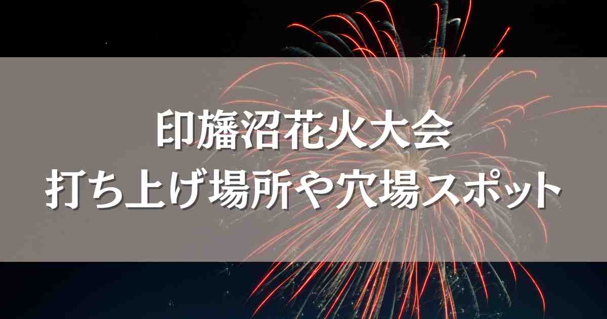 印旛沼花火大会2025の打ち上げ場所は？成田花火大会の穴場スポットや見える場所も
